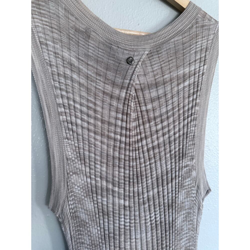 TED BAKER tan stretch Rayon Ribbed Tank sleeveless beige Kcate blouse top - Picture 11 of 13